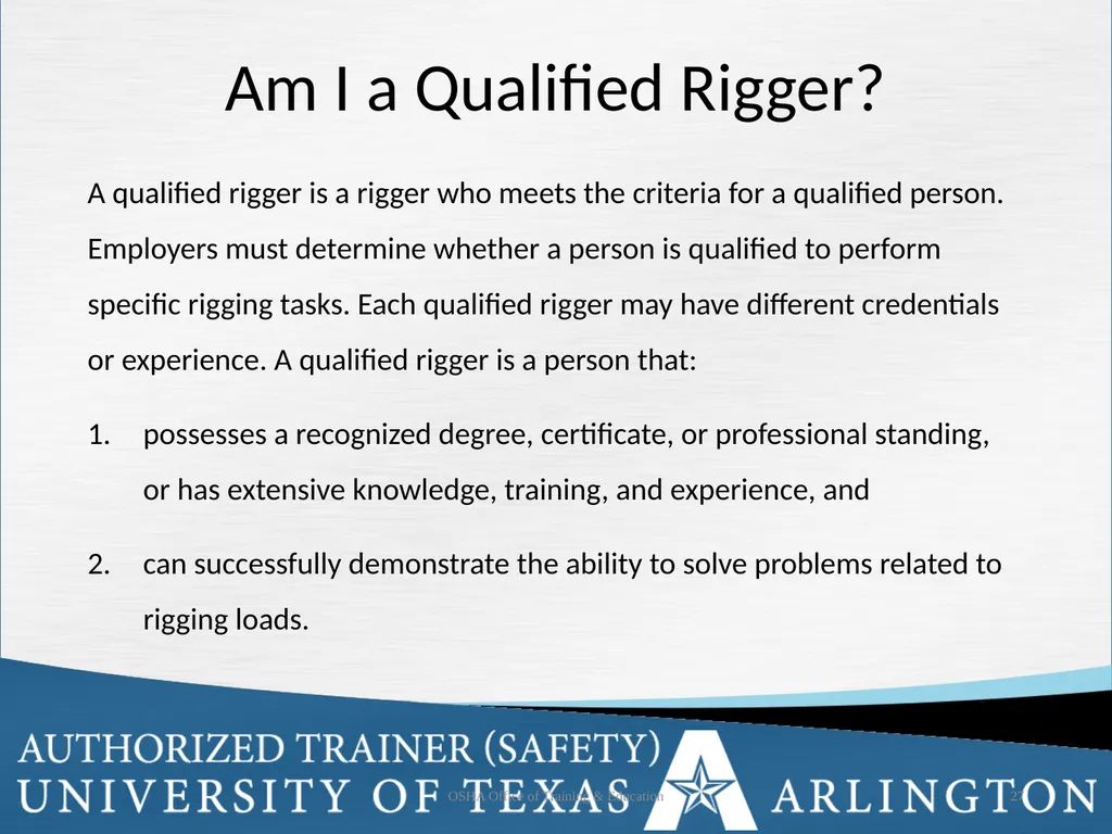 Rigging Basics Learning Objectives Describe - slide 27 of 34