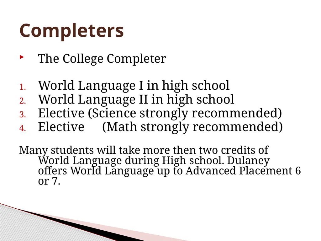 Parent Information Night Dulaney High School - slide 16 of 32
