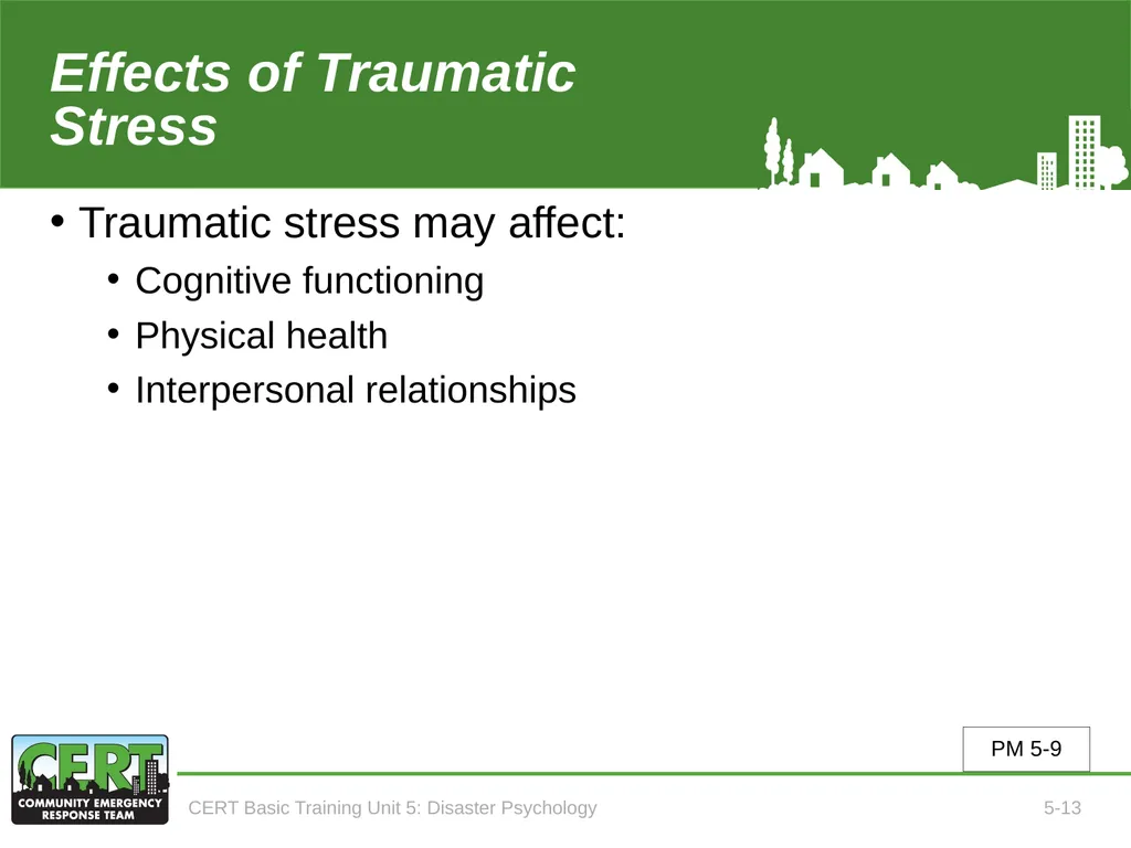 CERT Basic Training CERT Basic Training Unit 5: - slide 15 of 24