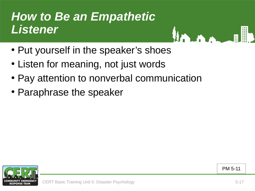 CERT Basic Training CERT Basic Training Unit 5: - slide 19 of 24