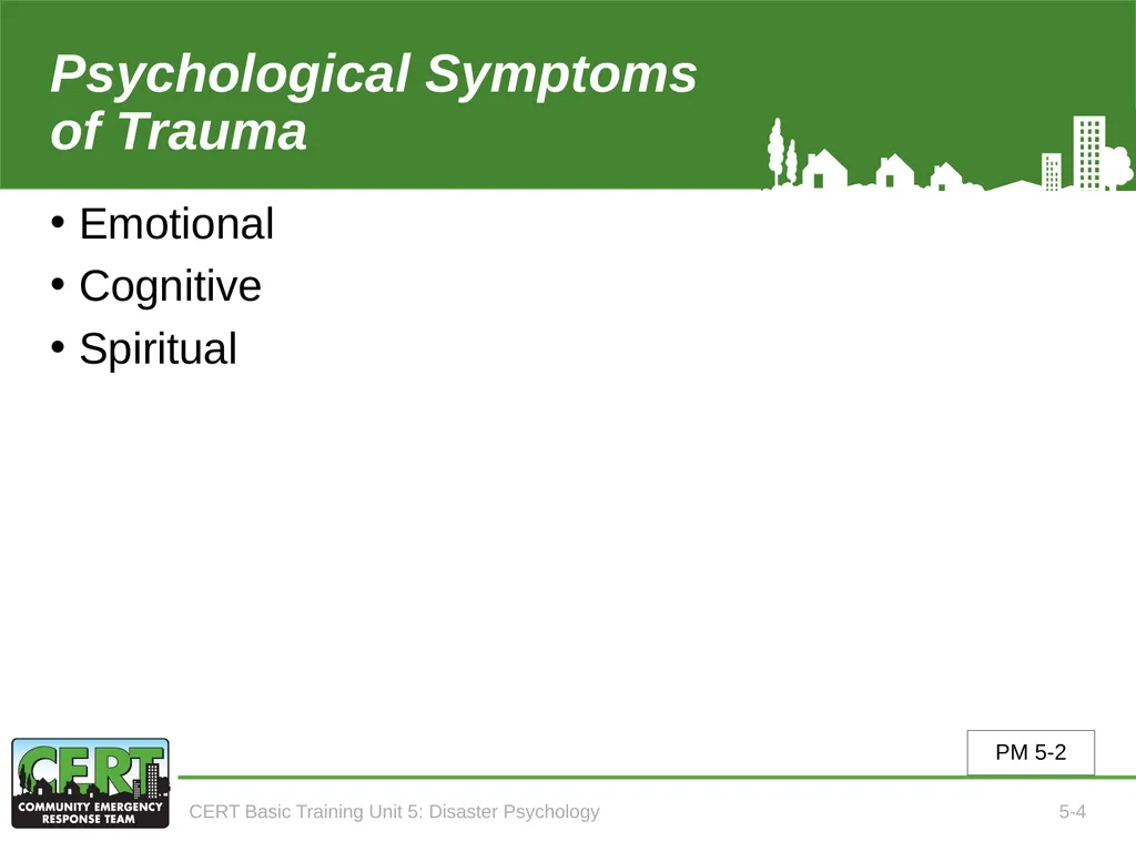 CERT Basic Training CERT Basic Training Unit 5: - slide 6 of 24