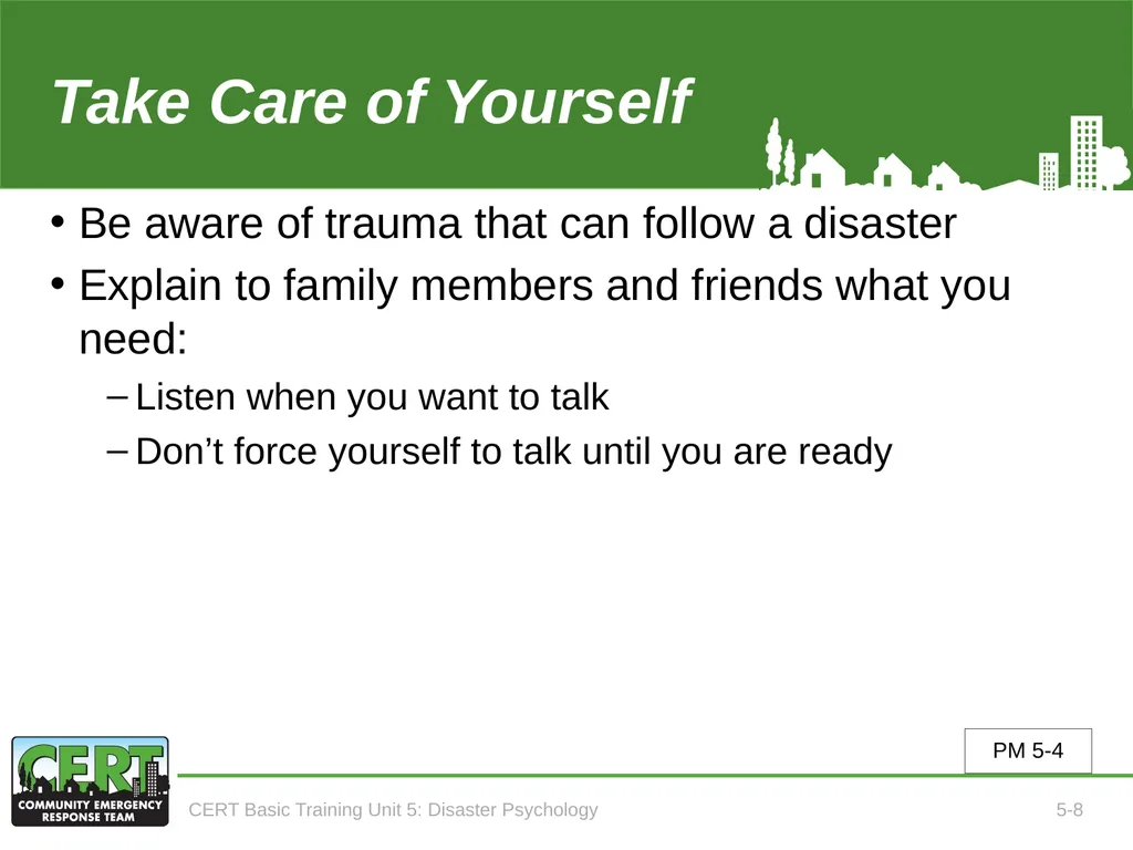 CERT Basic Training CERT Basic Training Unit 5: - slide 10 of 24