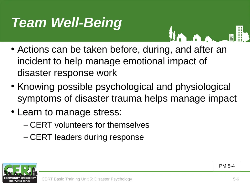 CERT Basic Training CERT Basic Training Unit 5: - slide 8 of 24