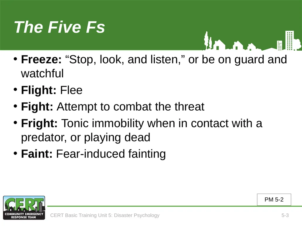 CERT Basic Training CERT Basic Training Unit 5: - slide 5 of 24