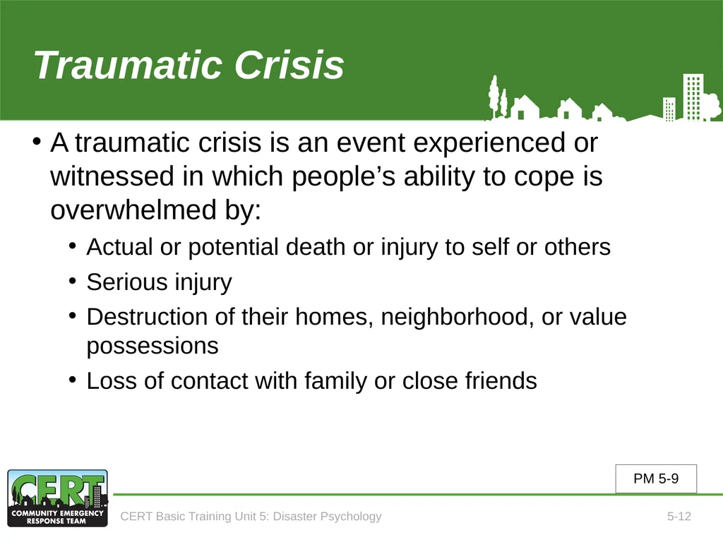 CERT Basic Training CERT Basic Training Unit 5: - slide 14 of 24