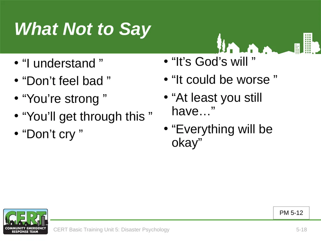 CERT Basic Training CERT Basic Training Unit 5: - slide 20 of 24
