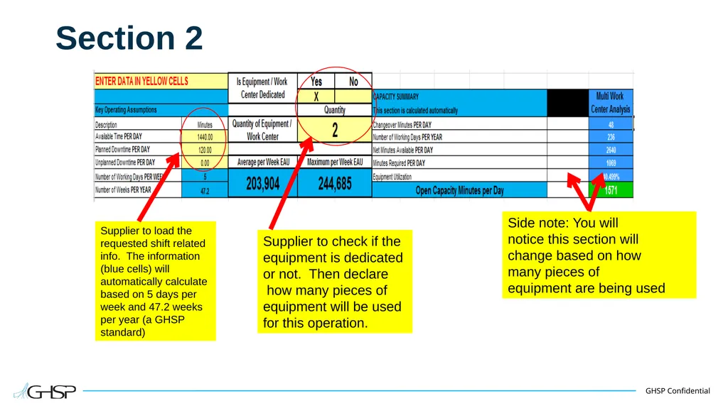 Supplier Capacity Worksheet Shared Equipment - slide 5 of 9