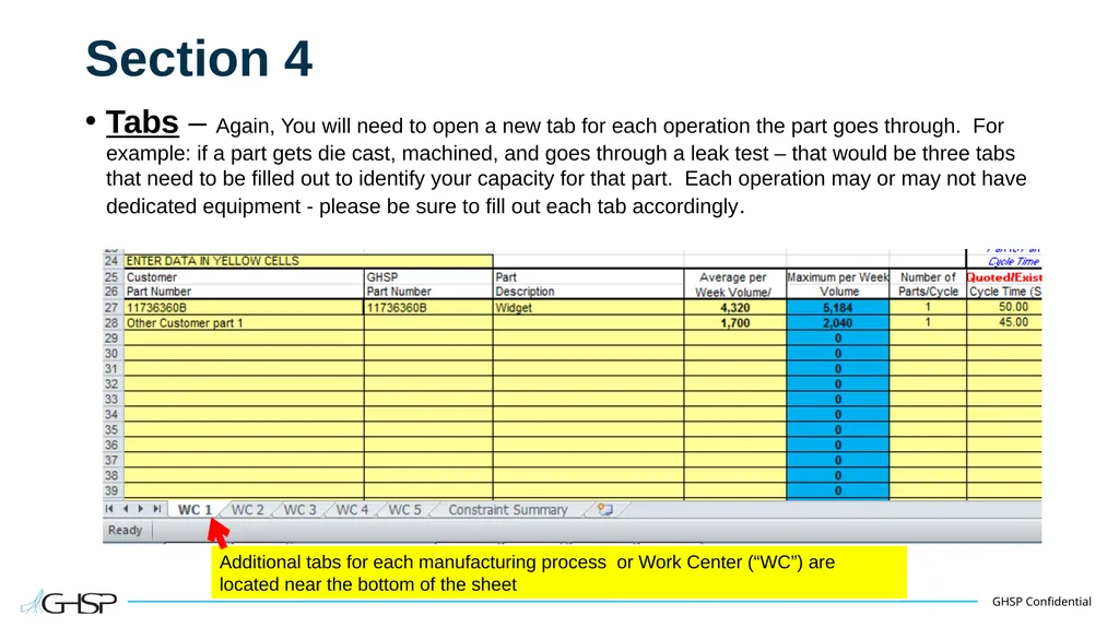 Supplier Capacity Worksheet Shared Equipment - slide 7 of 9
