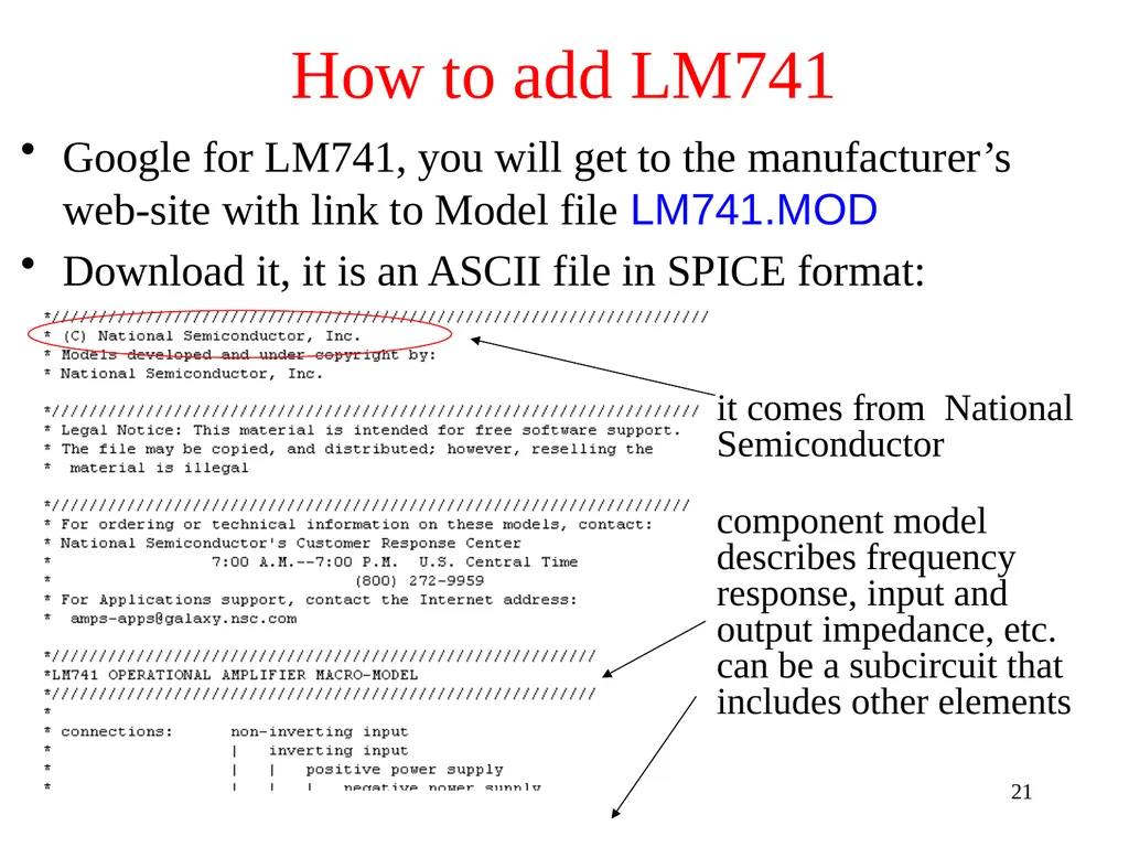Computer Modeling of Electronic Circuits with - slide 21 of 30