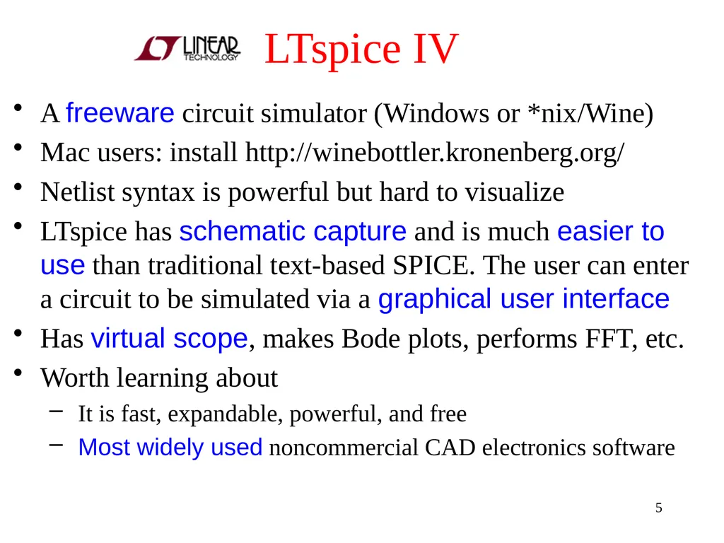 Computer Modeling of Electronic Circuits with - slide 5 of 30