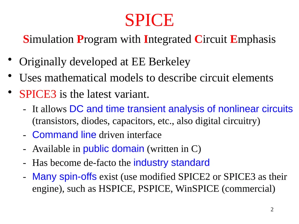 Computer Modeling of Electronic Circuits with - slide 2 of 30
