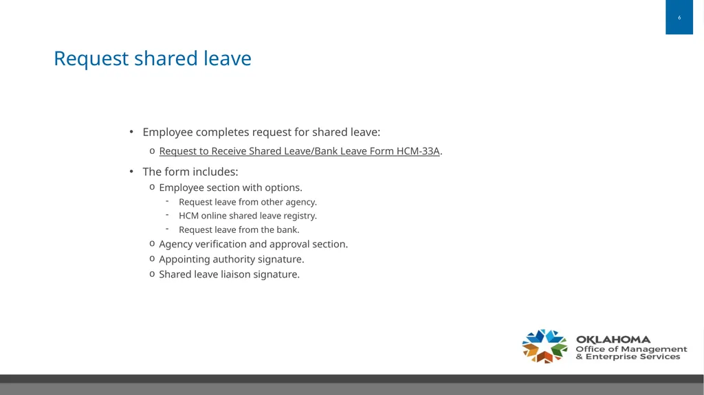 State Leave Sharing Program Office of Management - slide 6 of 14