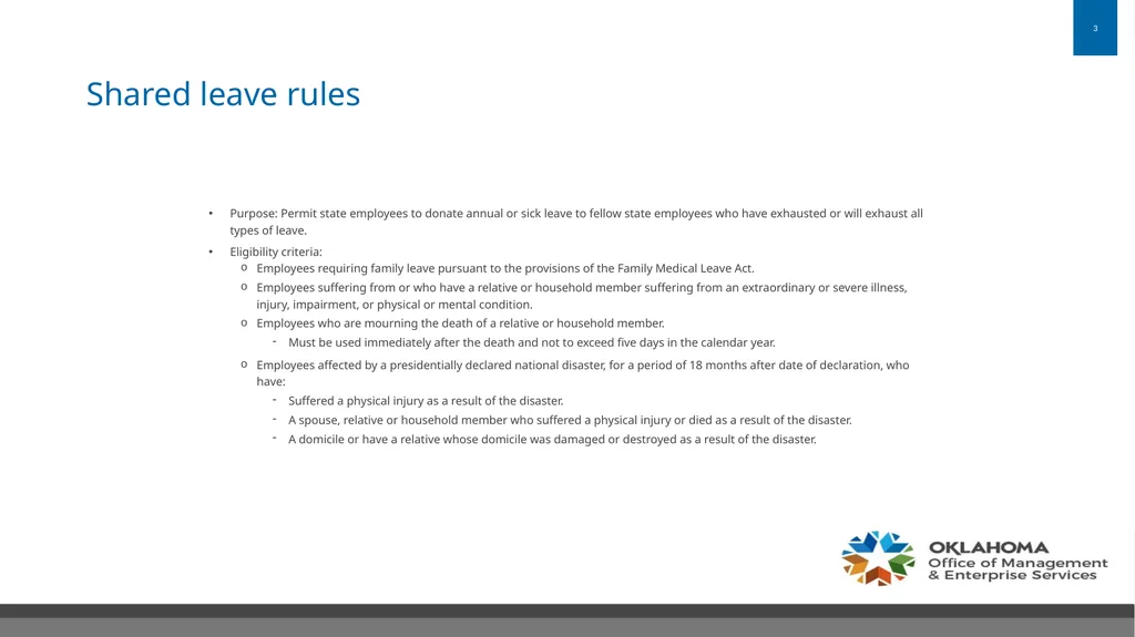 State Leave Sharing Program Office of Management - slide 3 of 14