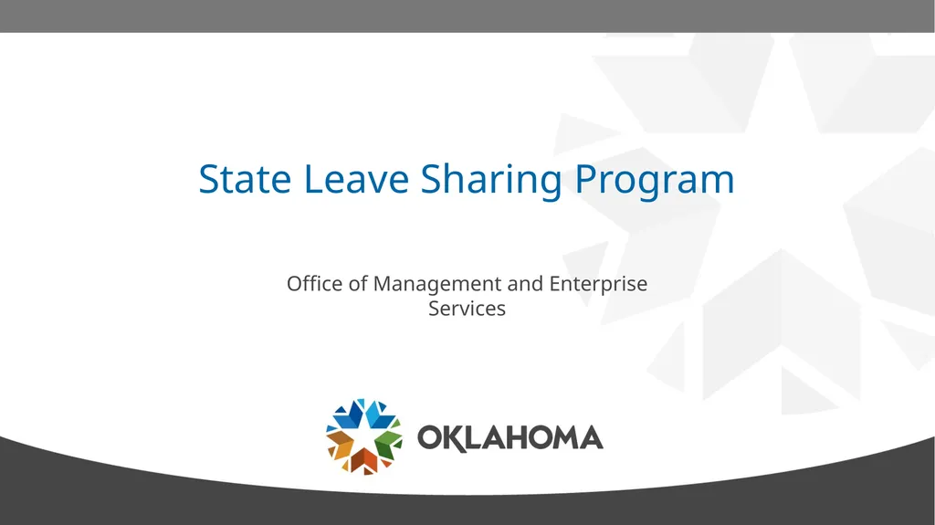 State Leave Sharing Program Office of Management - slide 1 of 14