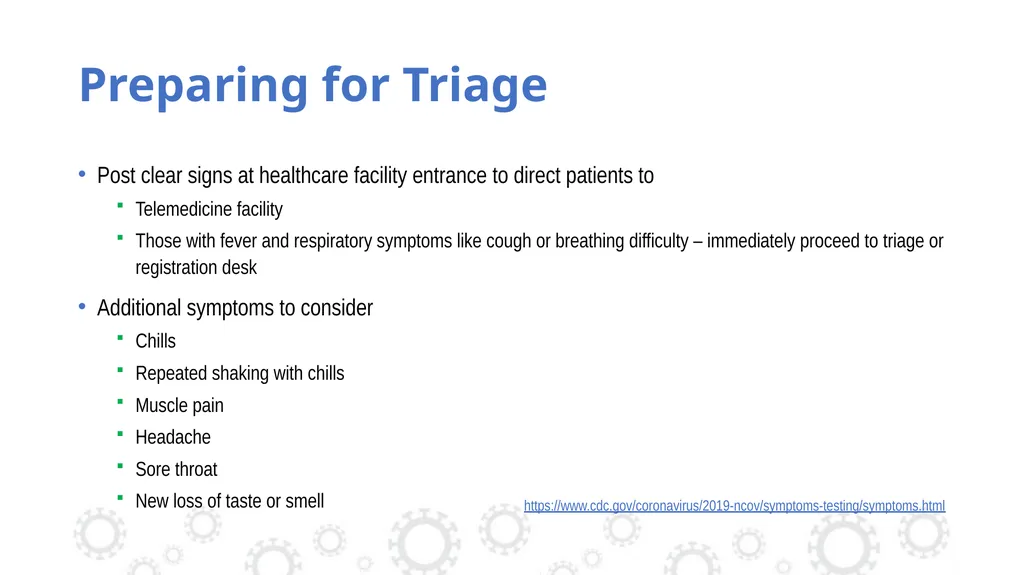 Triage, Source Control and Additional Control - slide 4 of 33