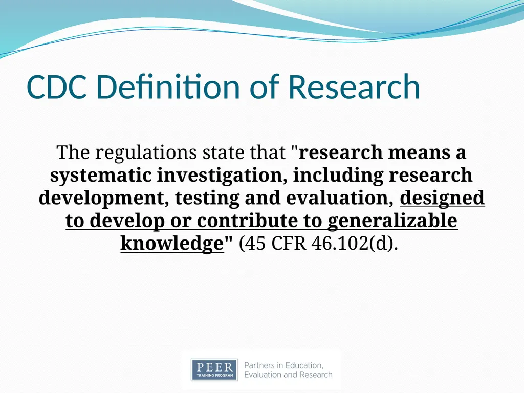 Introduction to Research & Evaluation Module - slide 12 of 31
