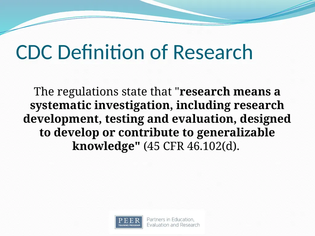Introduction to Research & Evaluation Module - slide 7 of 31
