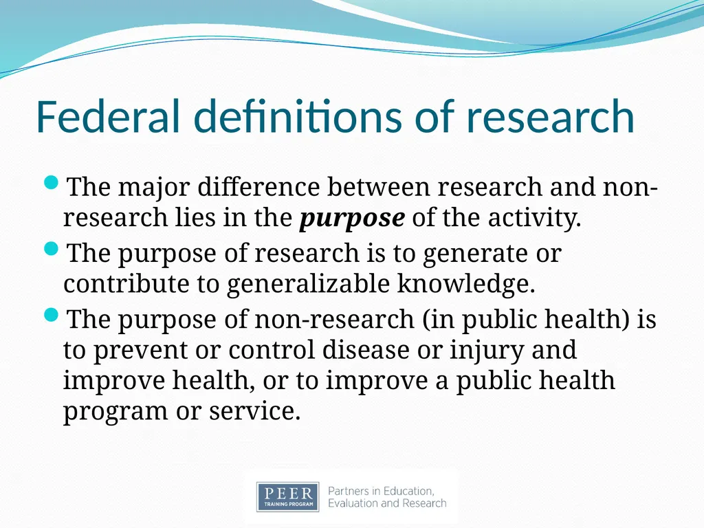 Introduction to Research & Evaluation Module - slide 9 of 31