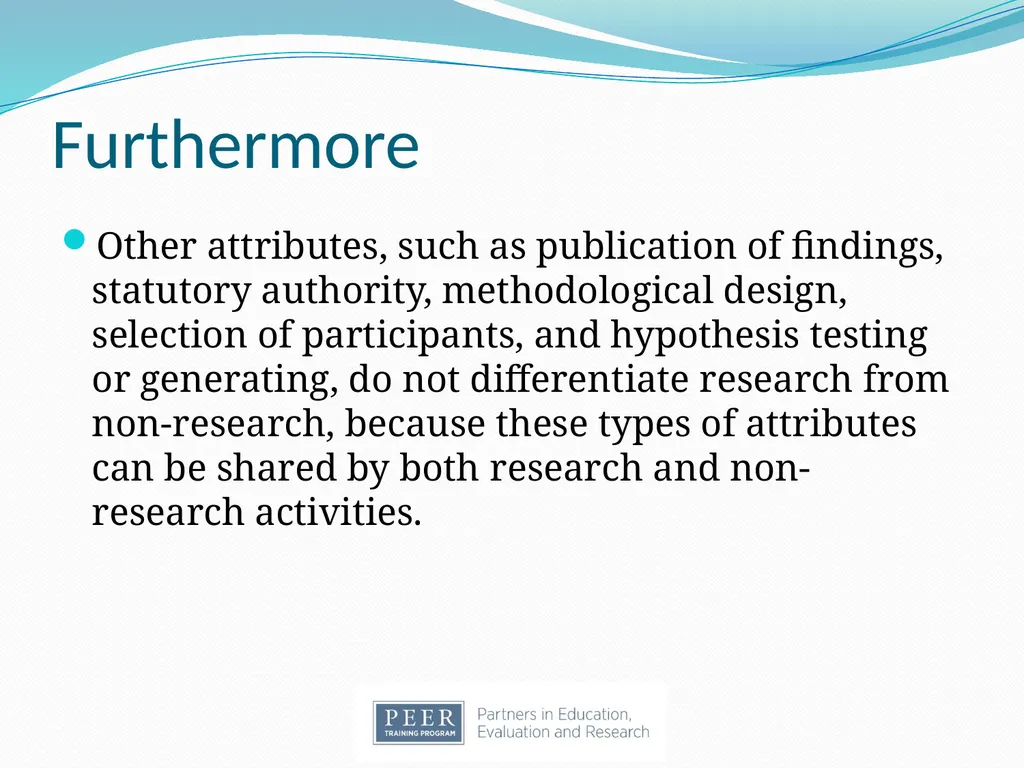 Introduction to Research & Evaluation Module - slide 11 of 31