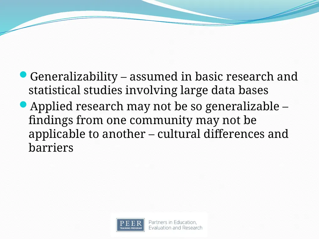 Introduction to Research & Evaluation Module - slide 24 of 31