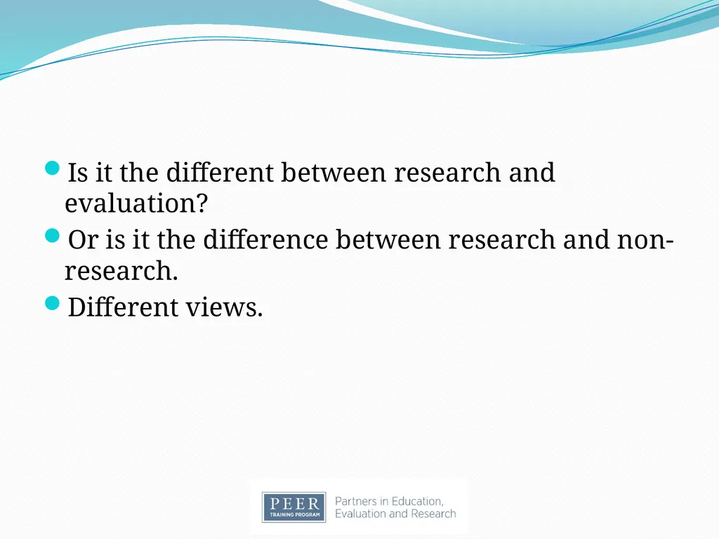 Introduction to Research & Evaluation Module - slide 5 of 31