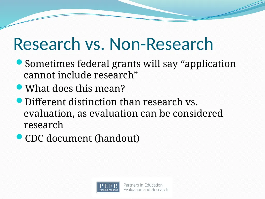 Introduction to Research & Evaluation Module - slide 6 of 31