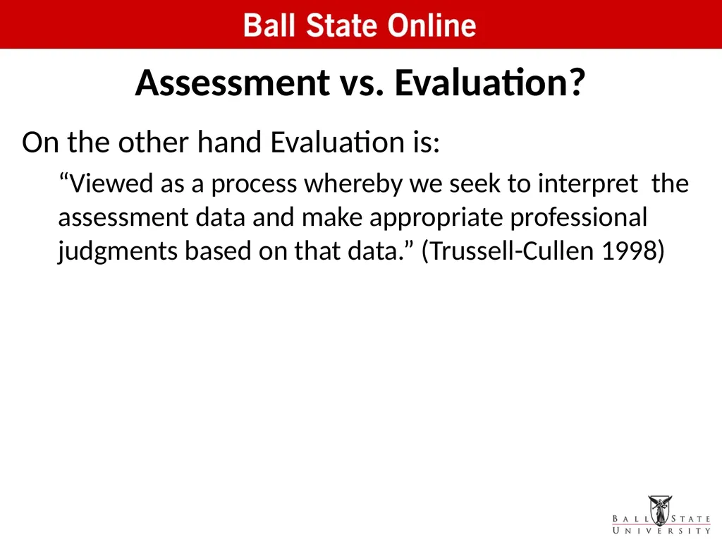Assessment in the Classroom: Making it Work Online - slide 4 of 37