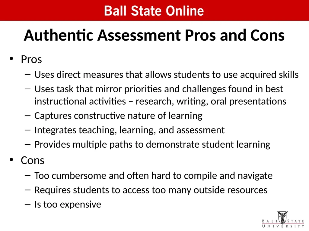 Assessment in the Classroom: Making it Work Online - slide 23 of 37