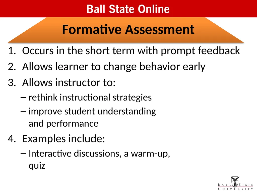 Assessment in the Classroom: Making it Work Online - slide 7 of 37