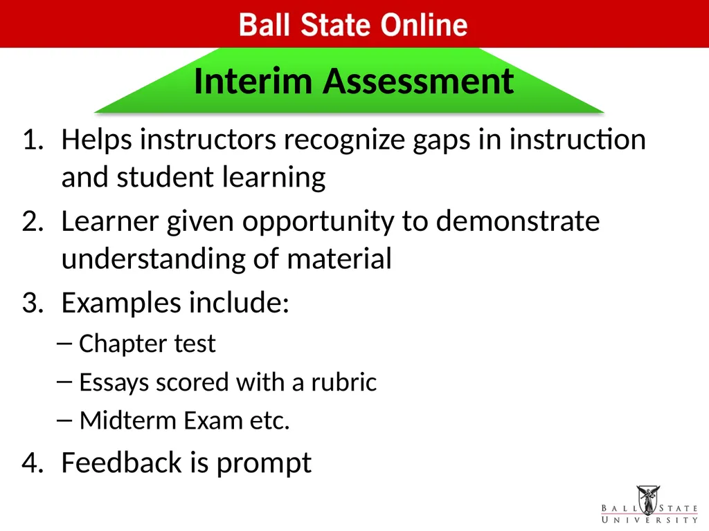 Assessment in the Classroom: Making it Work Online - slide 8 of 37