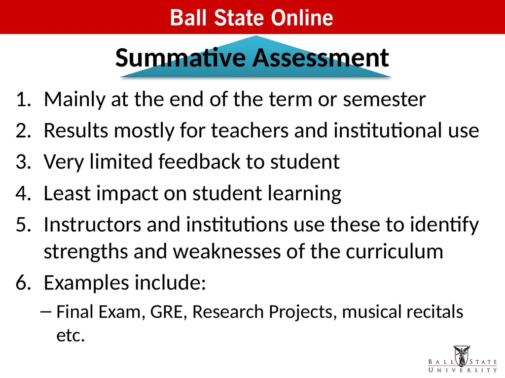 Assessment in the Classroom: Making it Work Online - slide 9 of 37