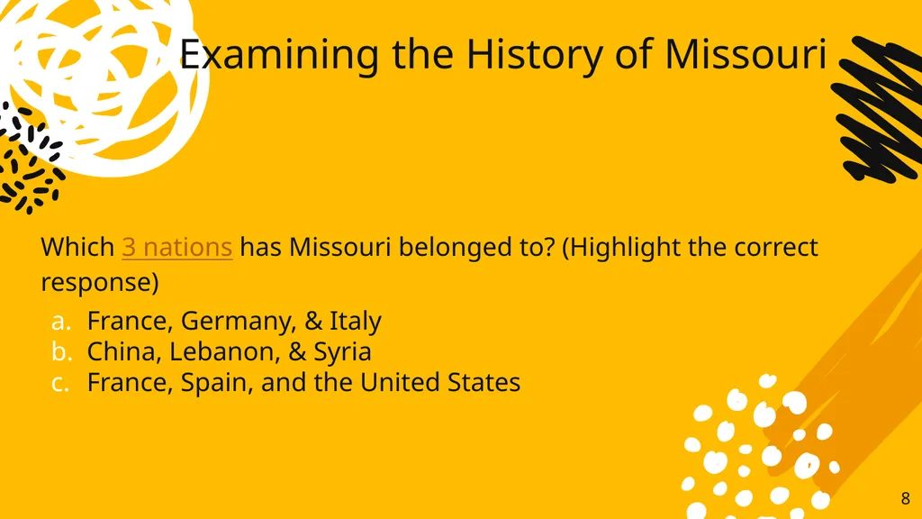 Meet Missouri! Lesson Explanation Video Get To - slide 8 of 18