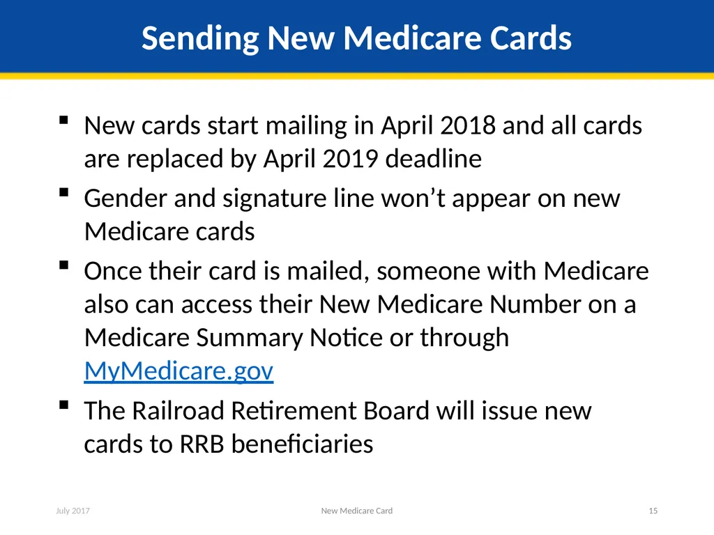 New Medicare Card Overview for Partners and - slide 15 of 19
