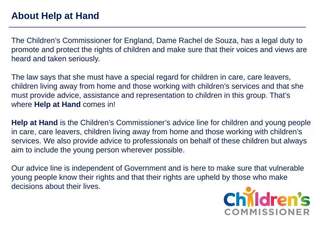 Information Pack About Help at Hand The Children’s - slide 2 of 18