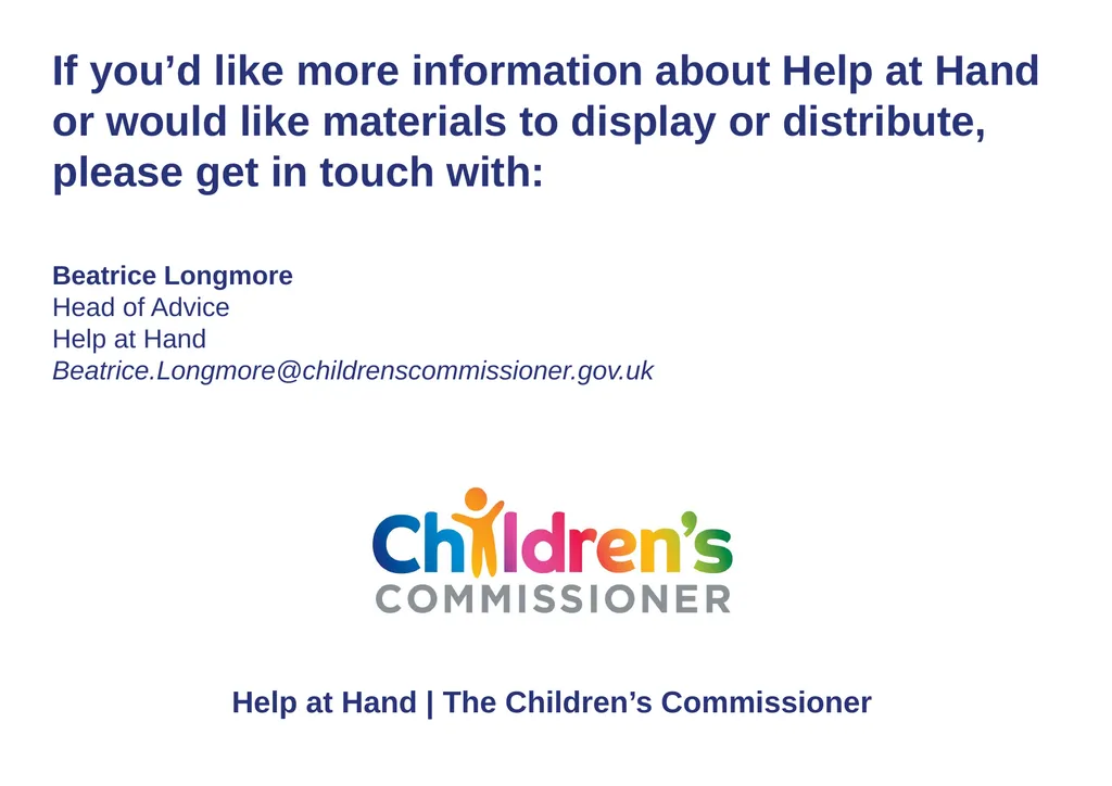 Information Pack About Help at Hand The Children’s - slide 18 of 18