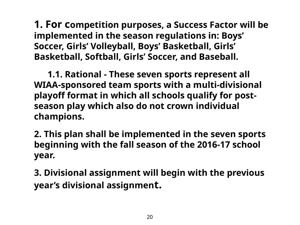 Competitive Equity Ad Hoc Committee Proposal - slide 20 of 24