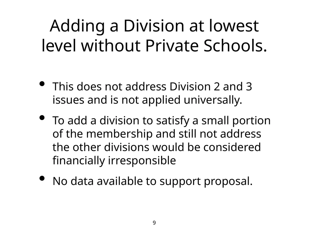 Competitive Equity Ad Hoc Committee Proposal - slide 9 of 24