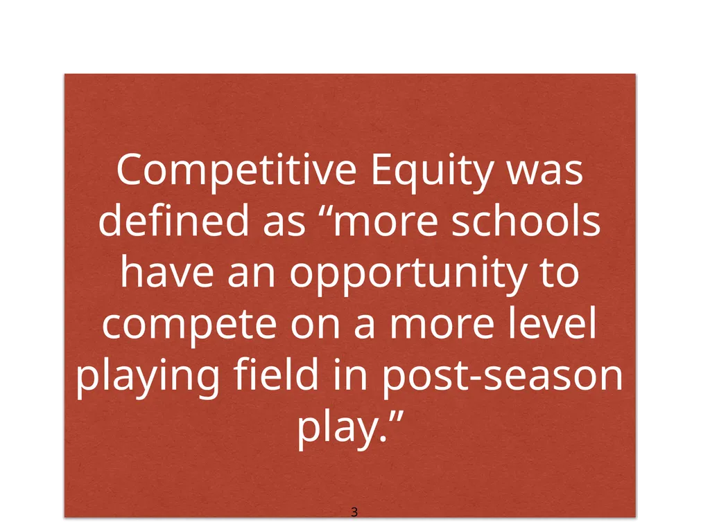 Competitive Equity Ad Hoc Committee Proposal - slide 3 of 24