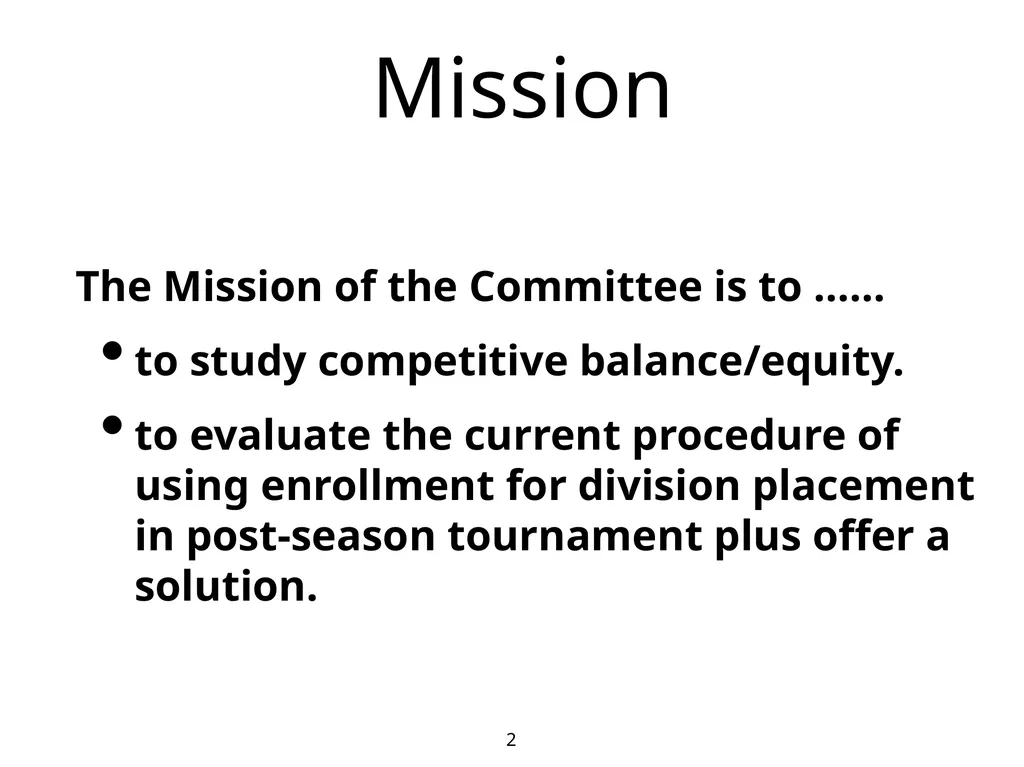 Competitive Equity Ad Hoc Committee Proposal - slide 2 of 24
