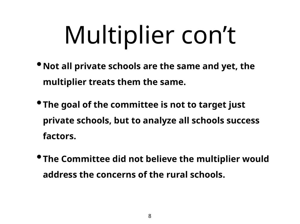 Competitive Equity Ad Hoc Committee Proposal - slide 8 of 24