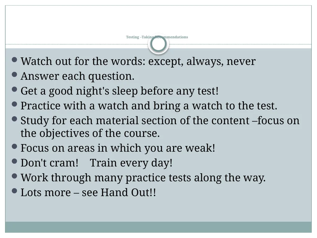 Review, Practice, Review Right Now - Focus on: - slide 17 of 37