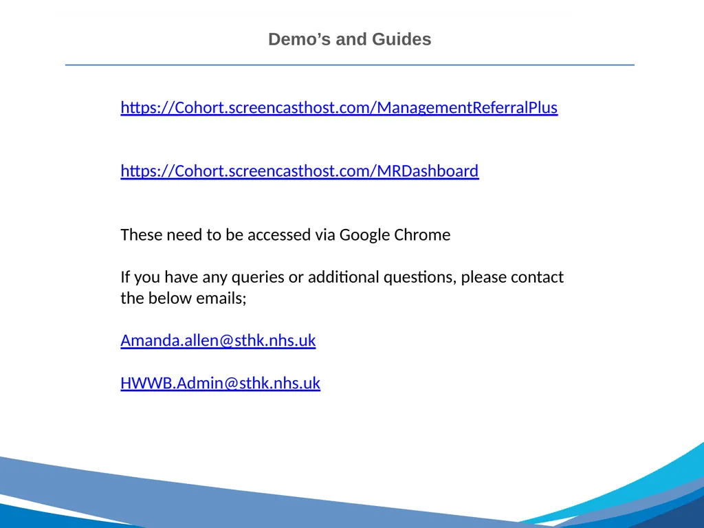 Cohort Training Management Referrals Introduction - slide 22 of 22