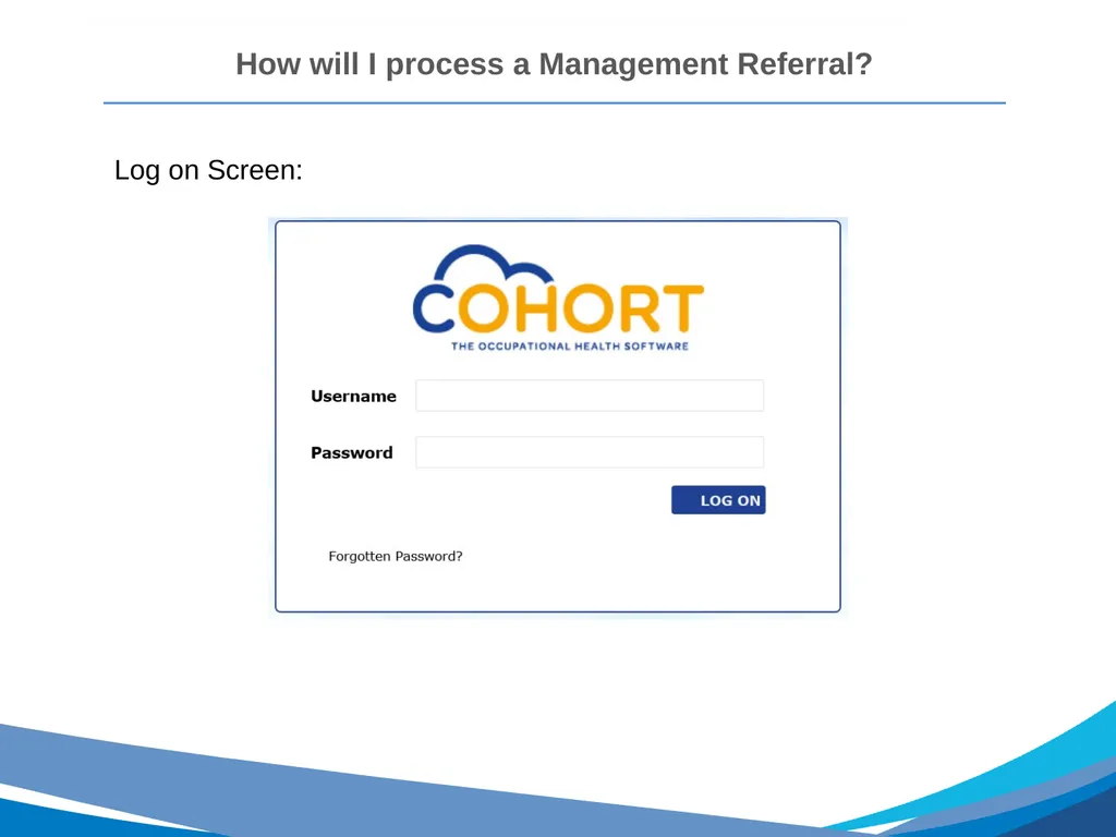 Cohort Training Management Referrals Introduction - slide 11 of 22