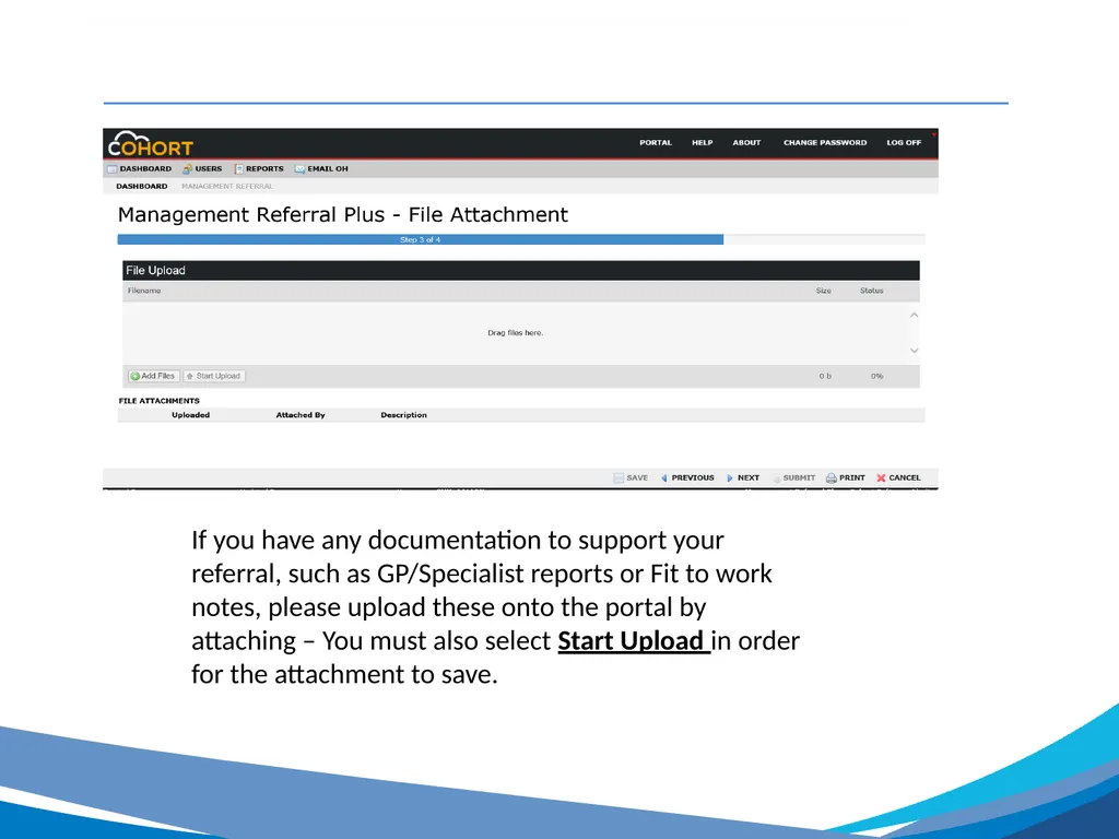 Cohort Training Management Referrals Introduction - slide 18 of 22