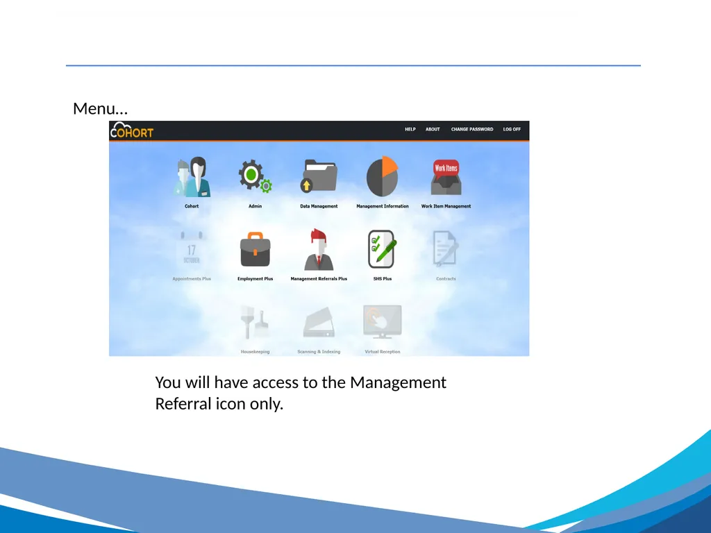 Cohort Training Management Referrals Introduction - slide 12 of 22