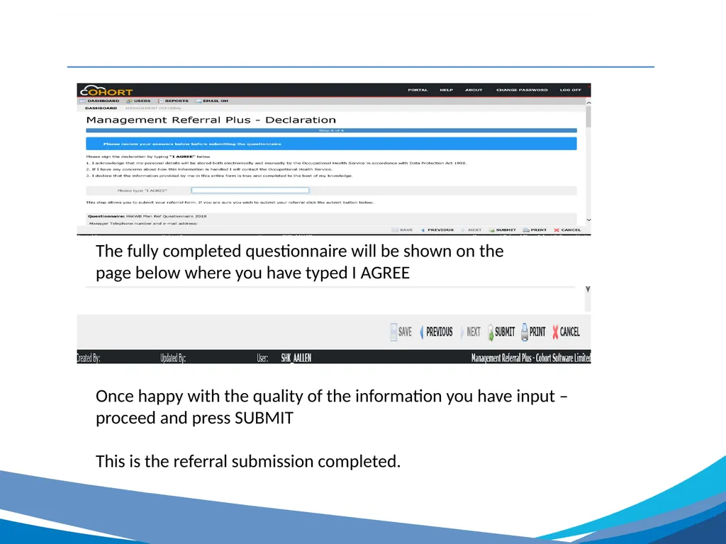 Cohort Training Management Referrals Introduction - slide 19 of 22
