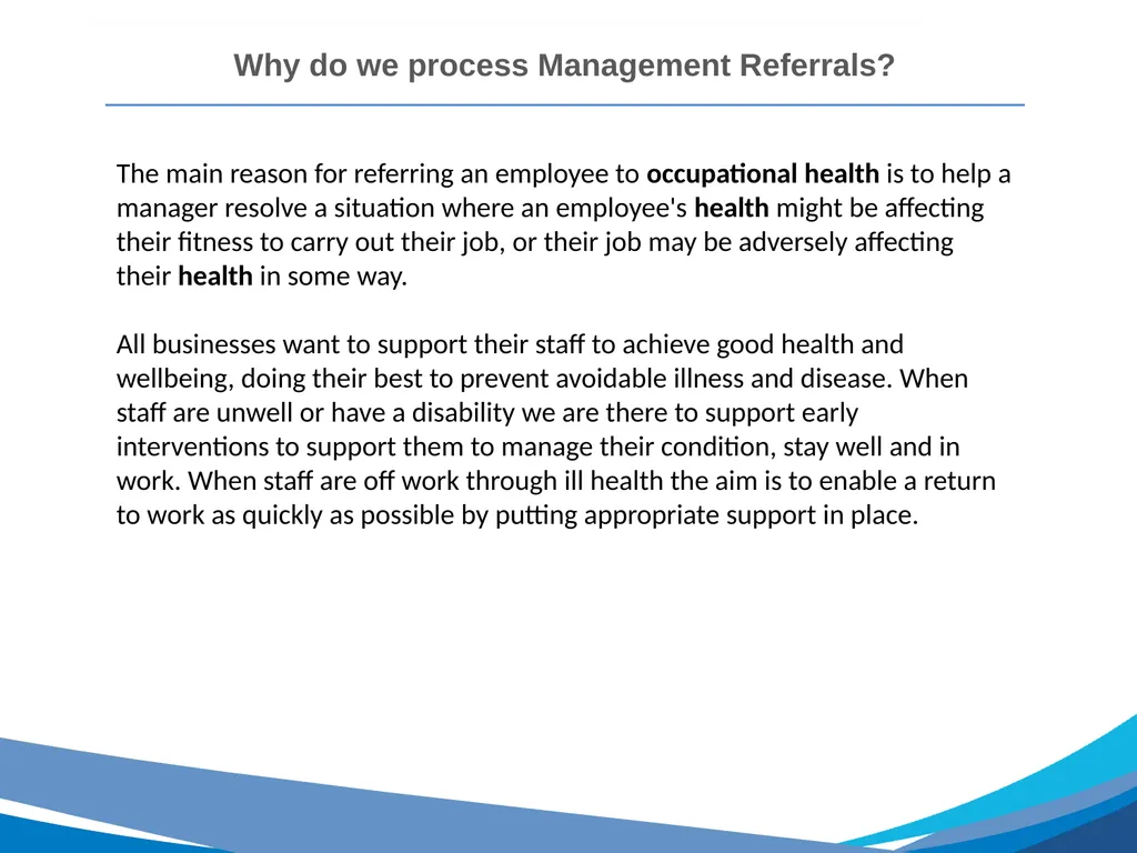 Cohort Training Management Referrals Introduction - slide 5 of 22