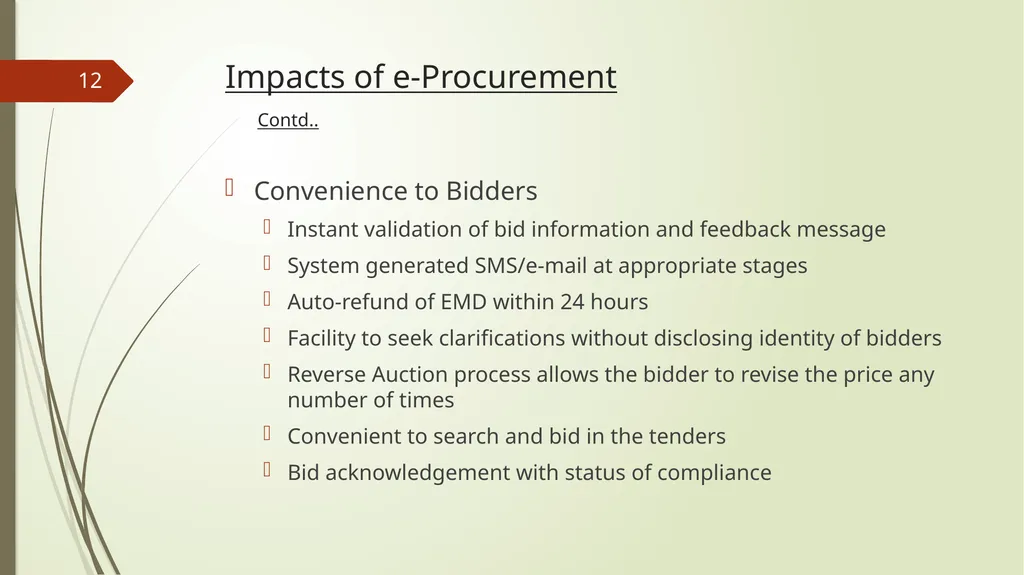 Successful Implementation of eProcurement system - slide 12 of 19