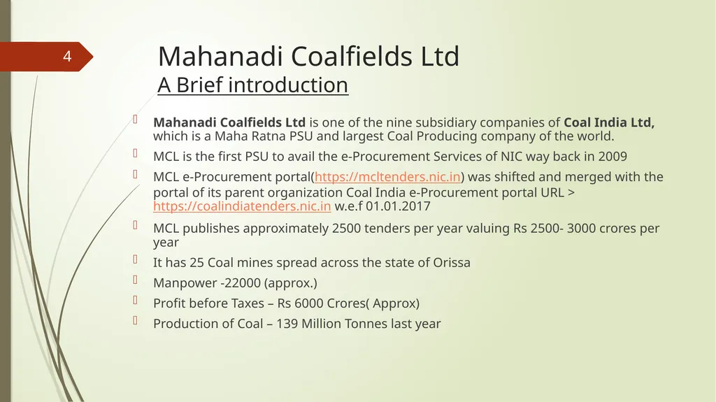 Successful Implementation of eProcurement system - slide 4 of 19