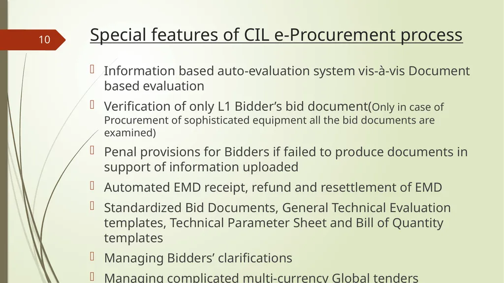 Successful Implementation of eProcurement system - slide 10 of 19